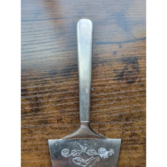 Vintage Stainless Steel Wedding Cake Server - "Love Forever" - I John 4:7 - Picture 3 of 7